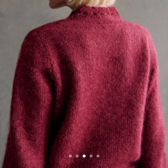 Sezane Angie Cardigan Grenat - Size S - Picture 2 of 3